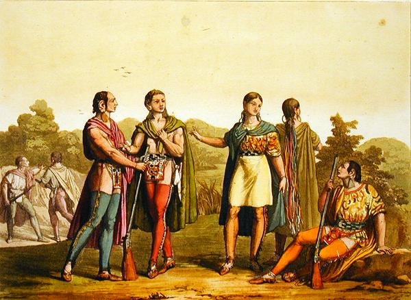 भारतीय स्क्वॉव, कनाडा (रंग उत्कीर्णन) द्वारा गैलो गैलीना