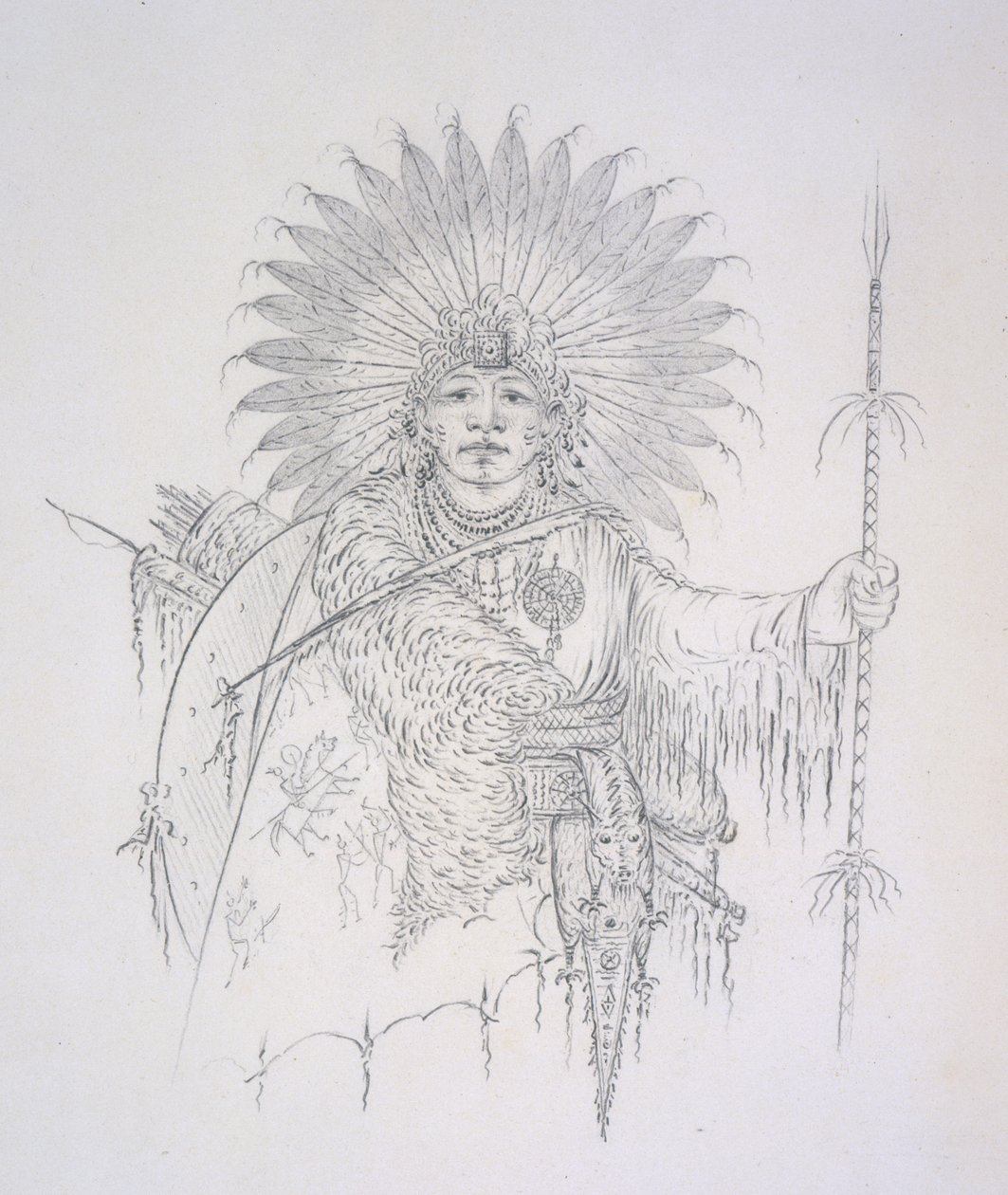 बा-दा-आह-चोन-डु (वह कौन कूदता है हर कोई) 1852 द्वारा जॉर्ज कैटलिन