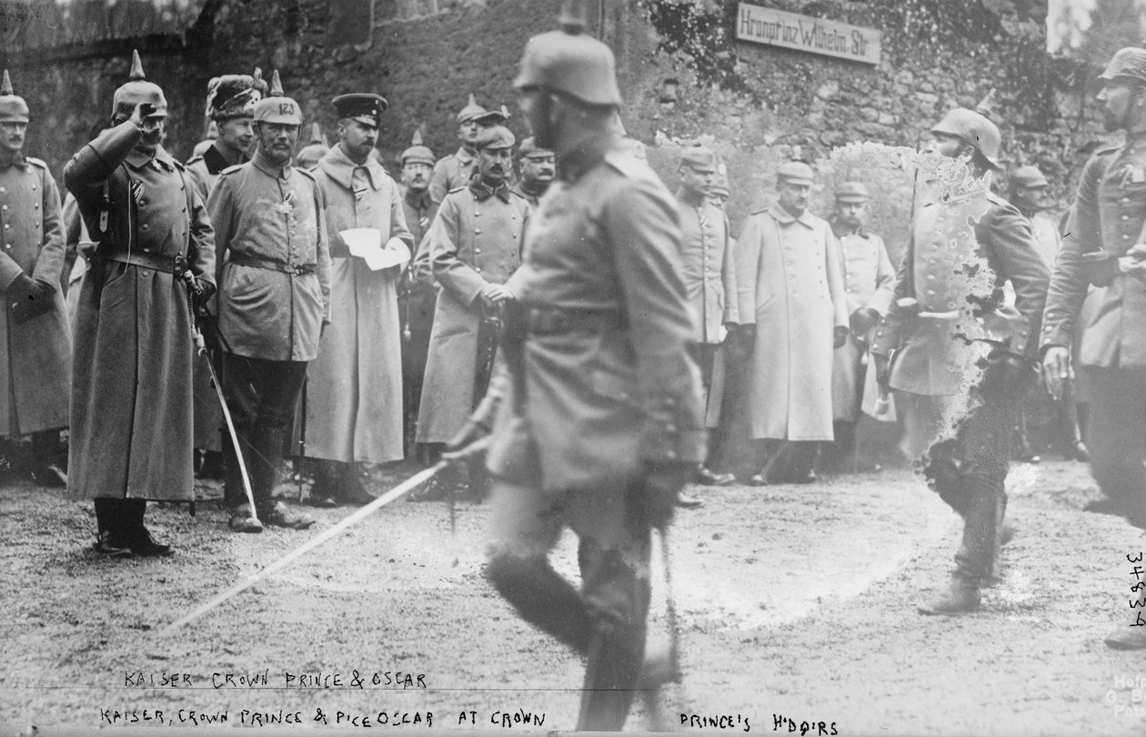 क्राउन प्रिंस के मुख्यालय में कैसर विल्हेम, 1914-5 द्वारा जॉर्ज ग्रांथम बैन