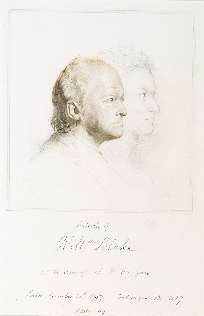 विलियम ब्लेक (1757-1827) यूथ एंड ऐज (ग्रेफाइट विथ ब्रश एंड ब्राउन इंक) द्वारा जॉर्ज रिचमंड