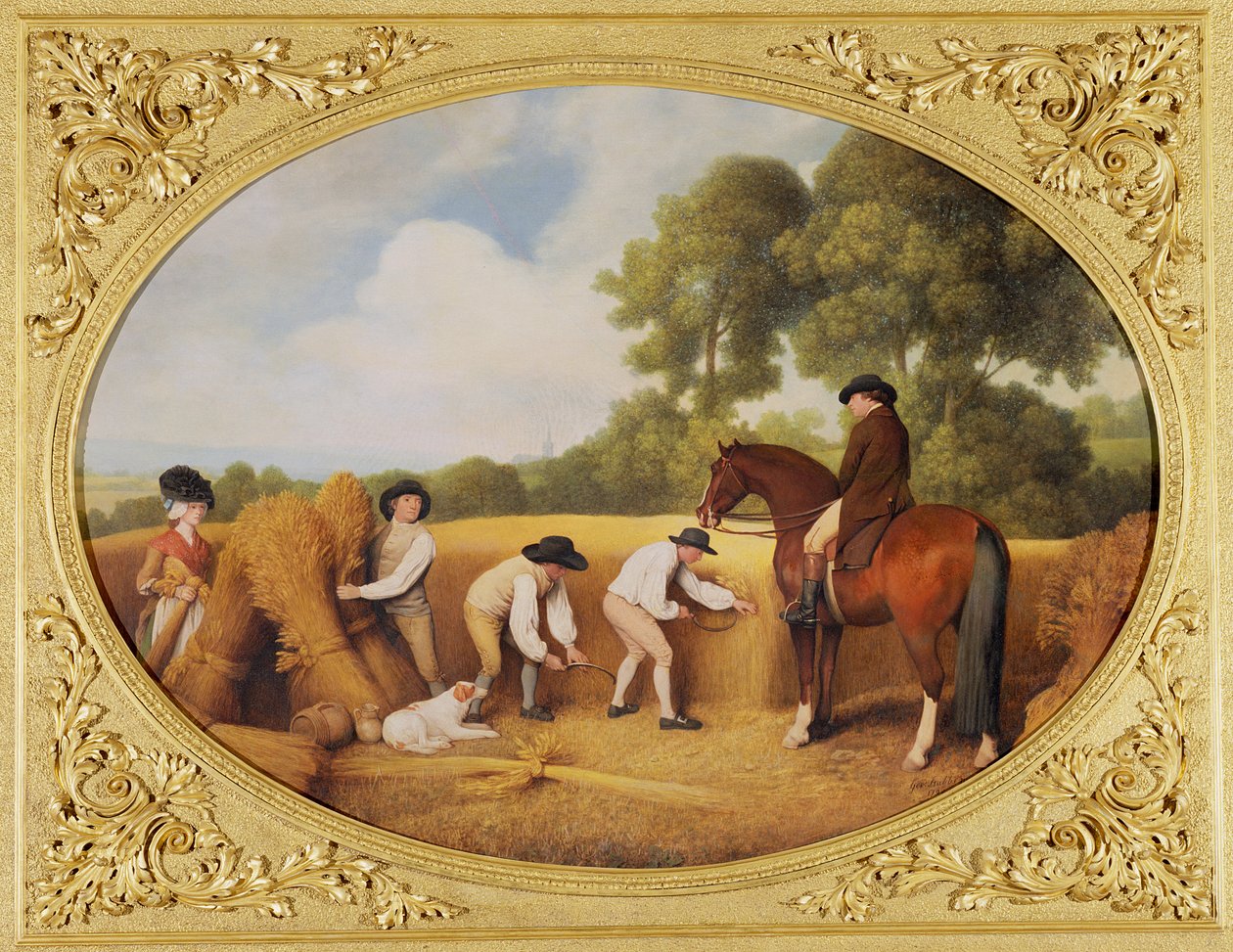 रीपर, 1795 (वेगलवुड बिस्किट मिट्टी के बरतन पर मीनाकारी) द्वारा जॉर्ज स्टब्स