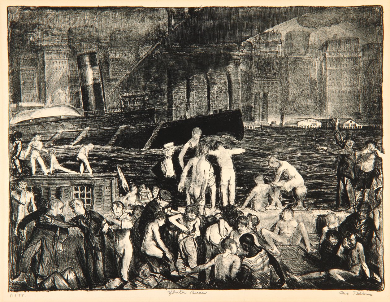 स्प्लिंटर बीच, 1916 (लिथोग्राफ) द्वारा जॉर्ज वेस्ले बेलोज़