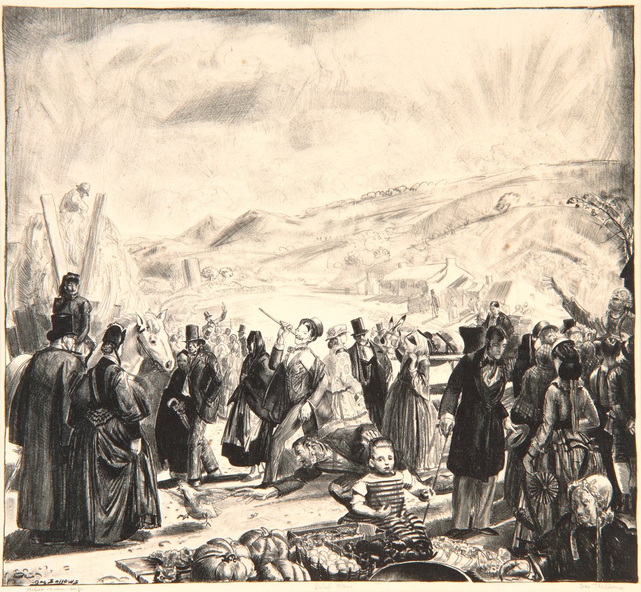 आयरिश मेला, 1923 (लिथोग्राफ) द्वारा जॉर्ज वेस्ले बेलोज़