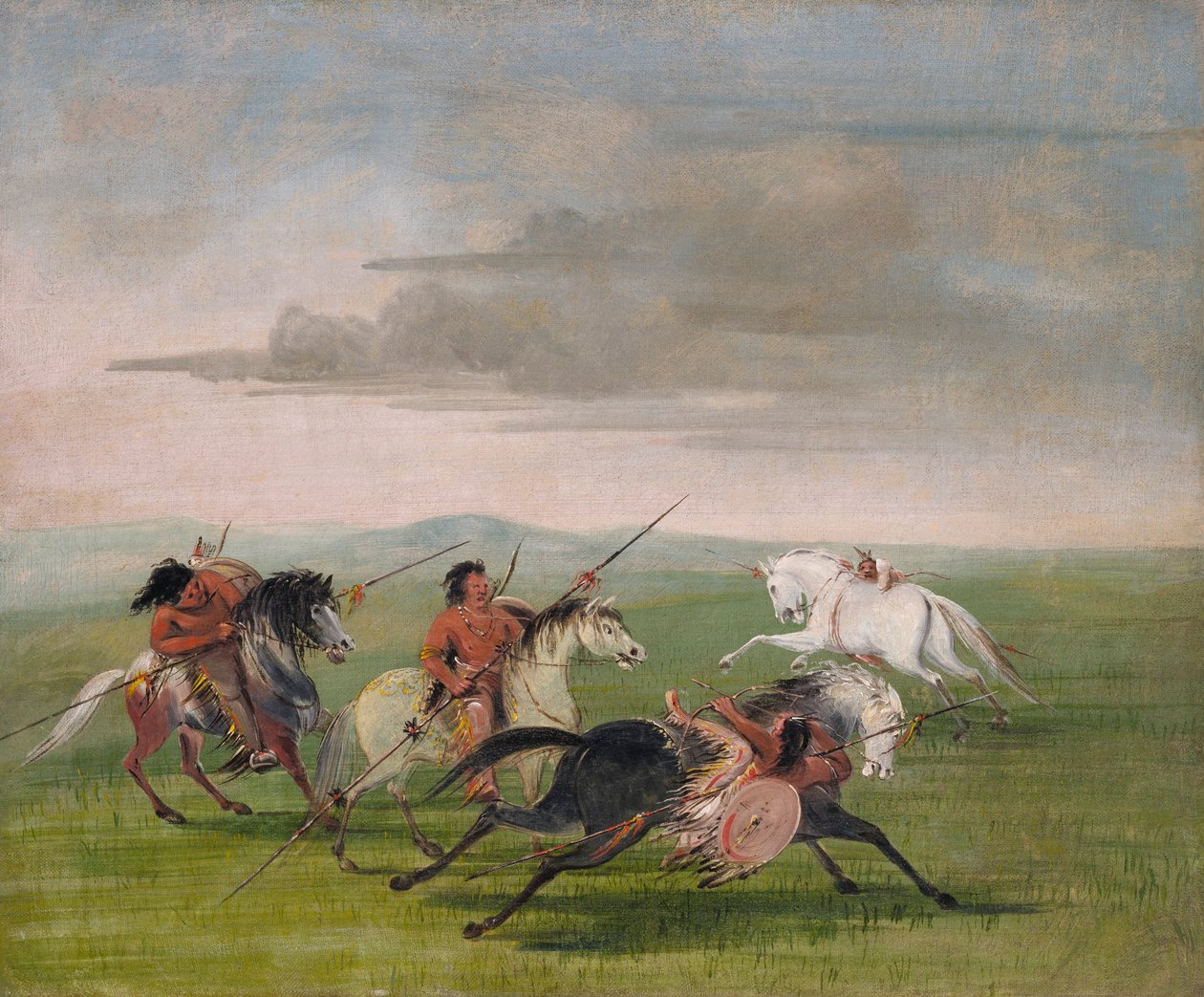 1834-35 हॉर्समैनशिप के कॉमचैन करतब द्वारा जॉर्ज कैटलिन