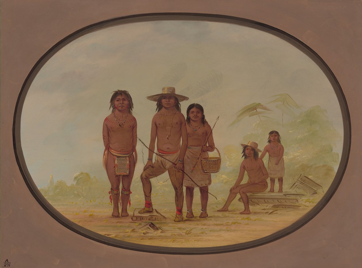 पांच माया भारतीय, 18551869। द्वारा जॉर्ज कैटलिन