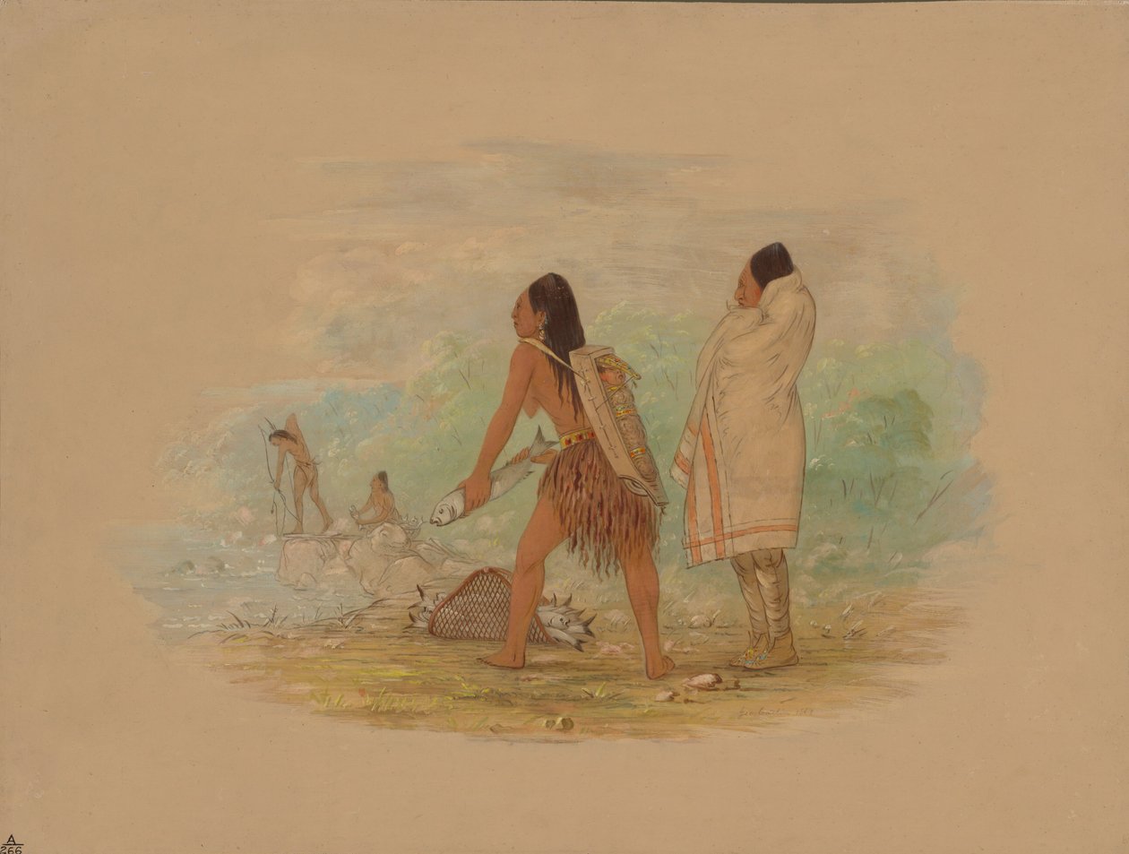 फ्लैटहेड इंडियंस, 1861। द्वारा जॉर्ज कैटलिन