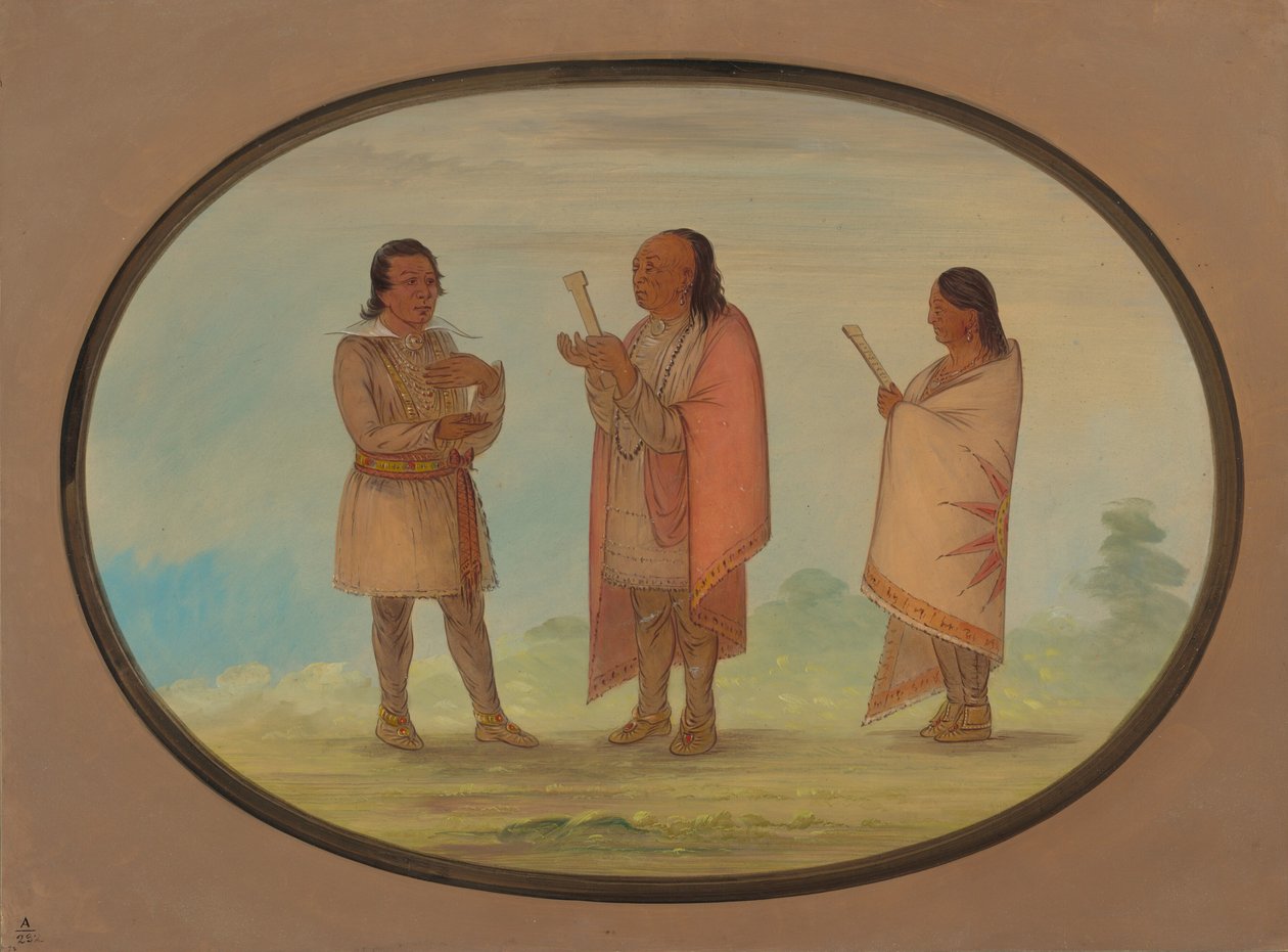 किकापू भारतीय उपदेश और प्रार्थना, 18611869। द्वारा जॉर्ज कैटलिन