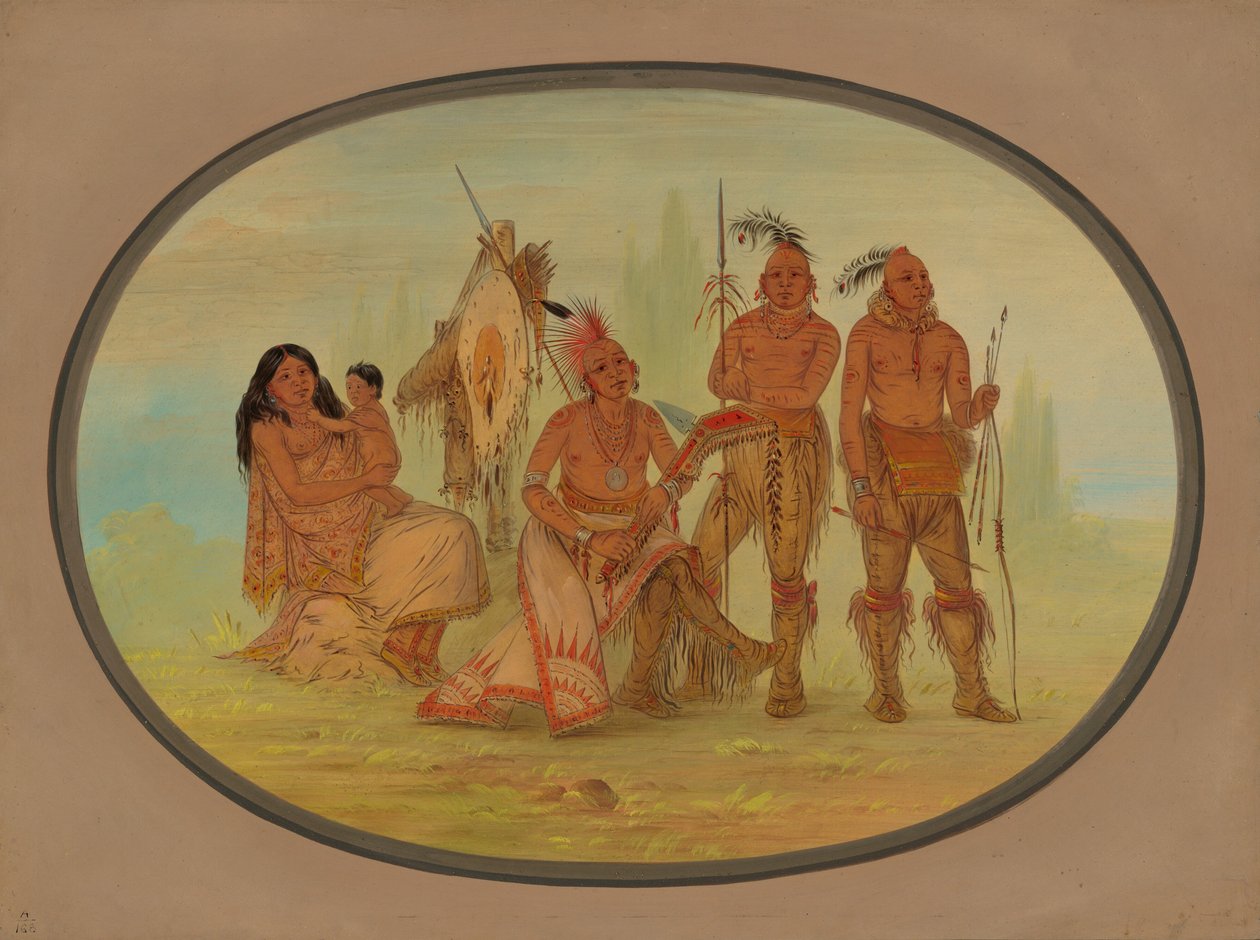 ओसेज इंडियंस, 18611869। द्वारा जॉर्ज कैटलिन
