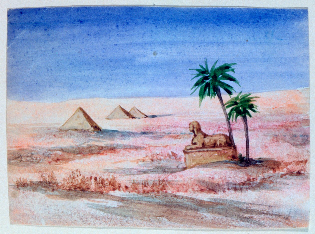 स्फिंक्स और पिरामिड, गिज़ा I, 1820-1876 द्वारा जॉर्ज सैंड