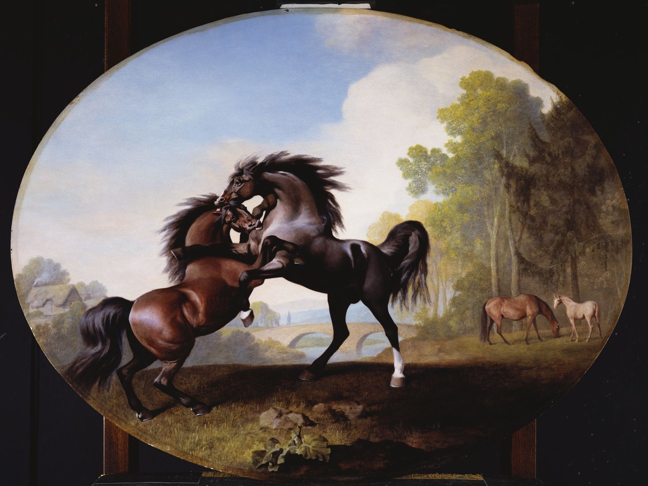 स्टालियन फाइटिंग, 1781 द्वारा जॉर्ज स्टब्स