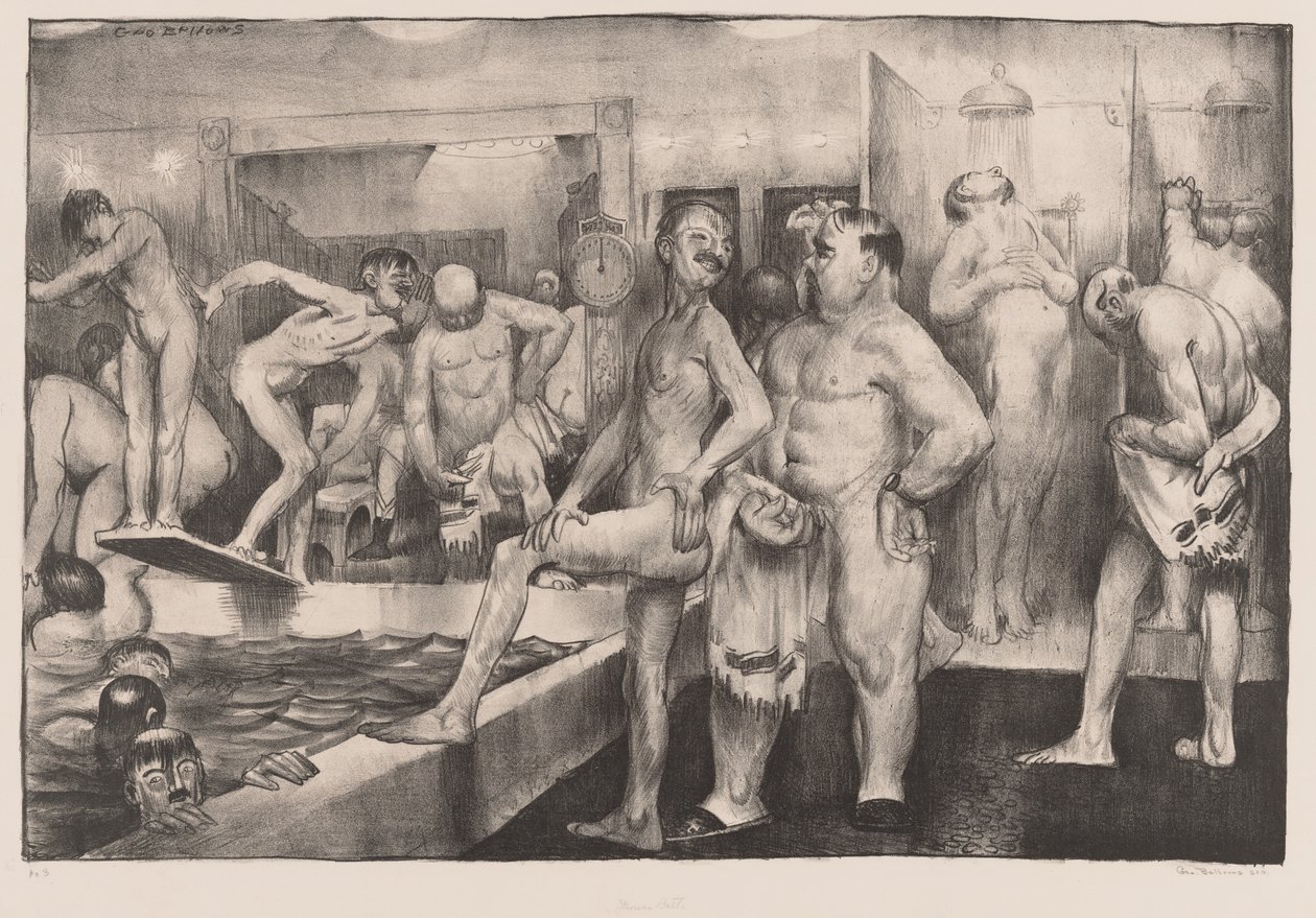 द शावर-बाथ, 1917। द्वारा जॉर्ज वेस्ले बेलोज़