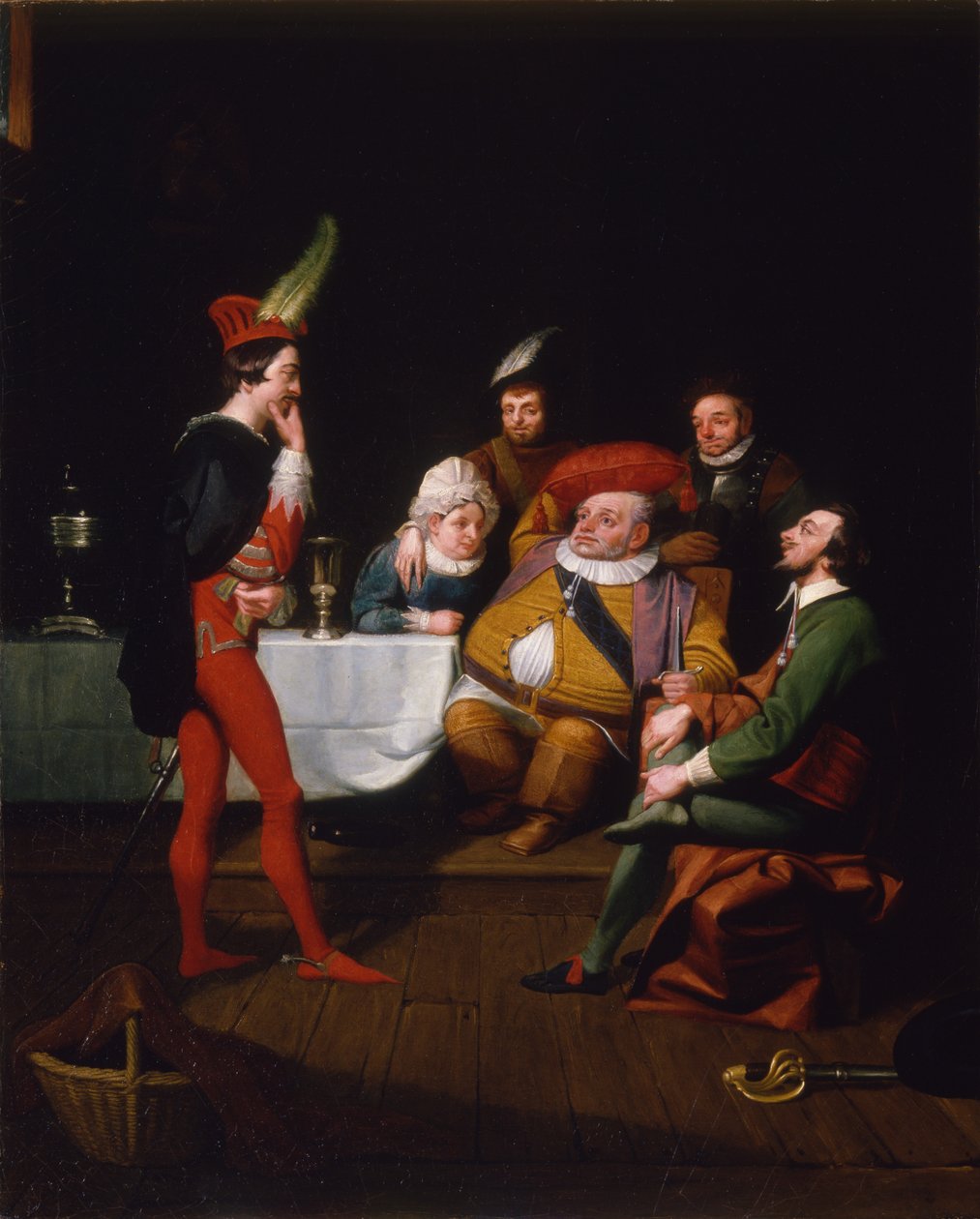 फालस्टाफ एक्टिंग हेनरी IV, c.1834 द्वारा जॉर्ज व्हिटिंग फ्लैग