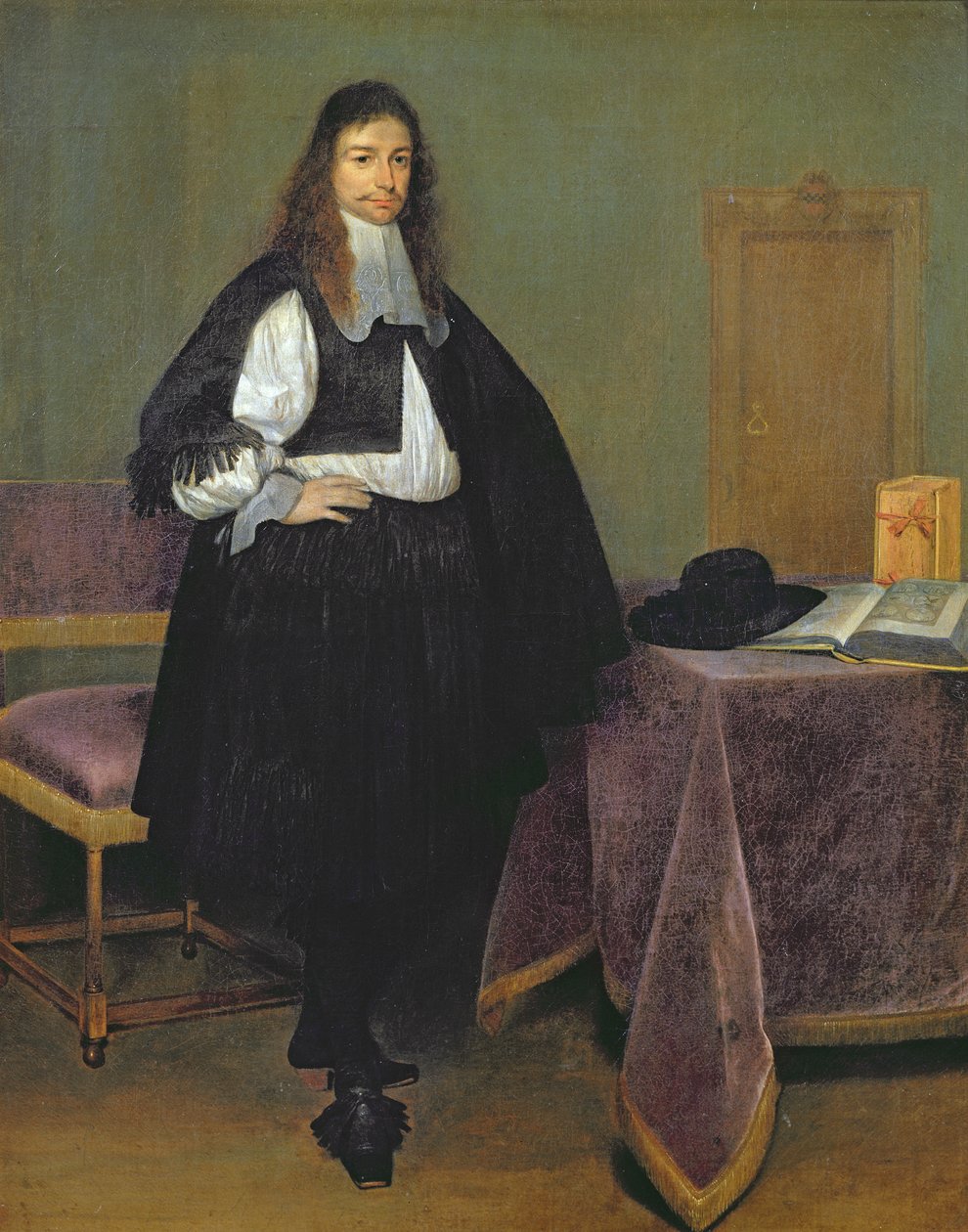 पोर्ट्रेट ऑफ़ ए मैन, c.1660 द्वारा जेरार्ड टेर बोरचो