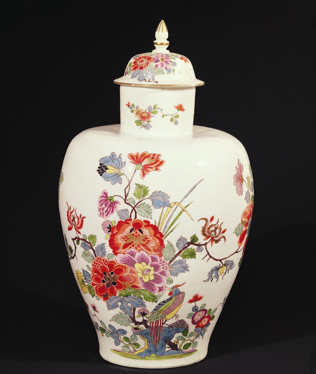 मीसेन फूलदान, c.1725 (चीनी मिट्टी के बरतन) द्वारा जर्मन स्कूल