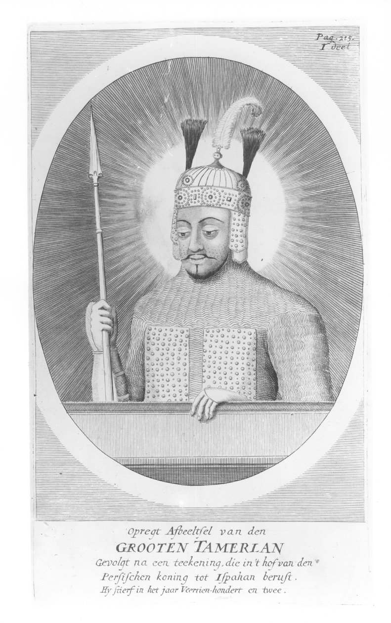 तमेरलेन द ग्रेट का चित्रण (1336-1405) द्वारा जर्मन स्कूल