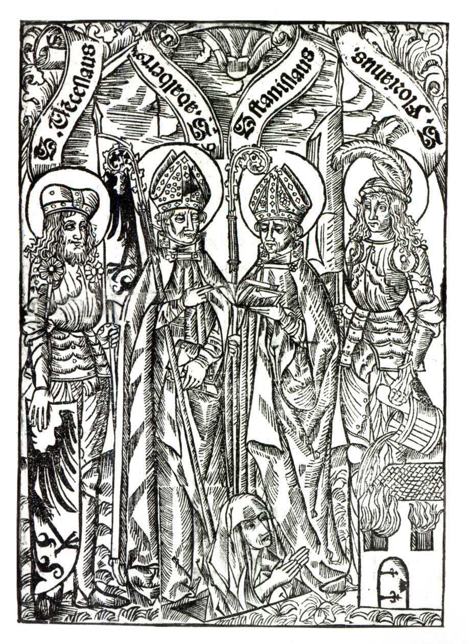 सेंट Wenceslaus, सेंट Adalbert, सेंट Stanislaus और सेंट फ्लोरियन द्वारा जर्मन स्कूल