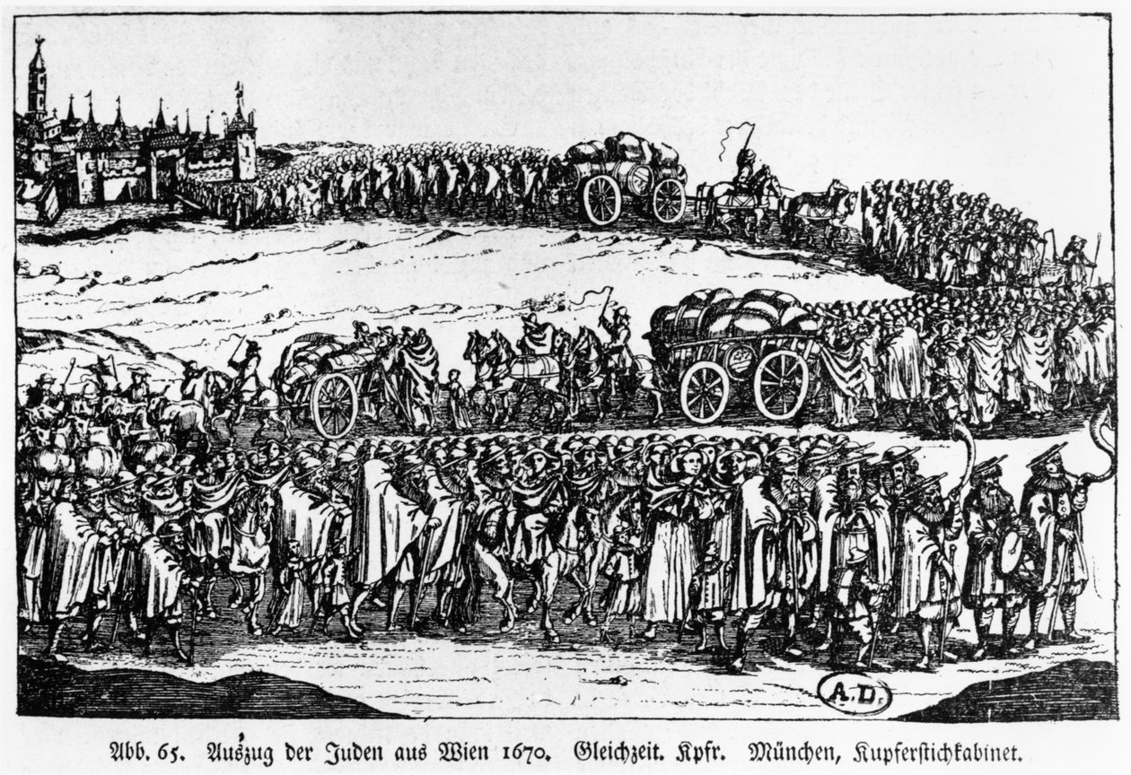 1670 में वियना से यहूदियों का निष्कासन द्वारा जर्मन स्कूल