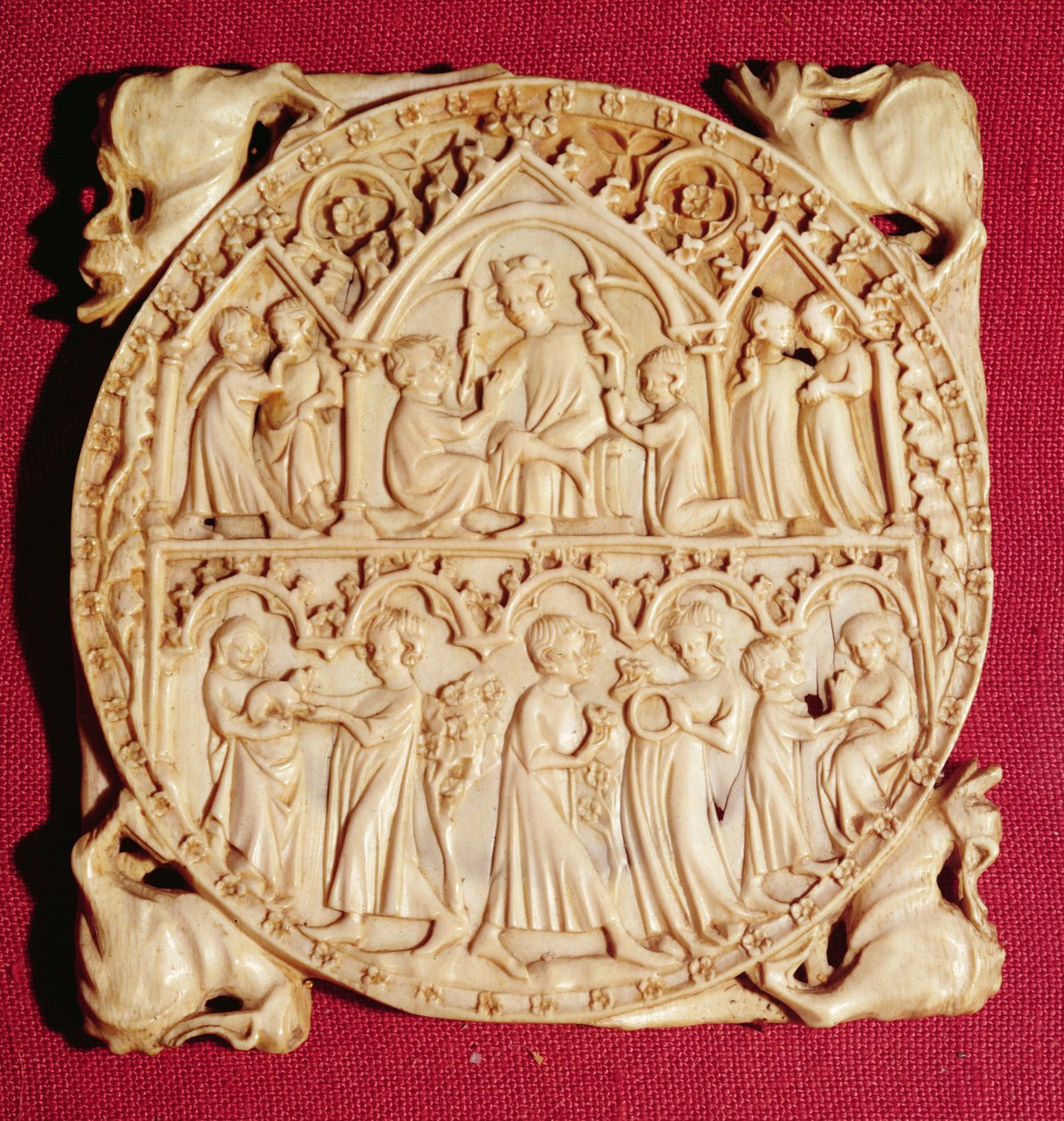 आइवरी मिरर केस, c.1360-70 द्वारा जर्मन स्कूल