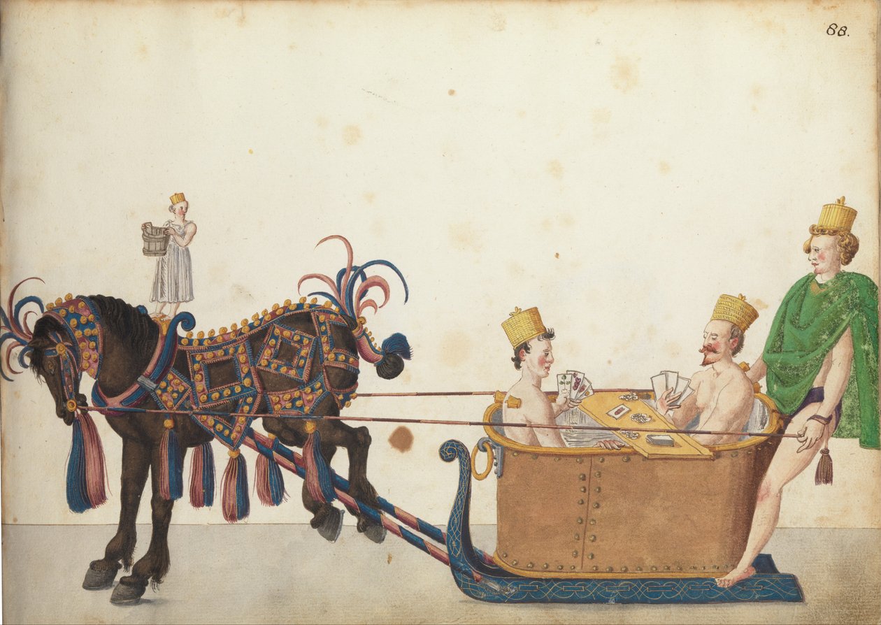 परेड में तपस्या की नींद, c.1640 द्वारा जर्मन स्कूल