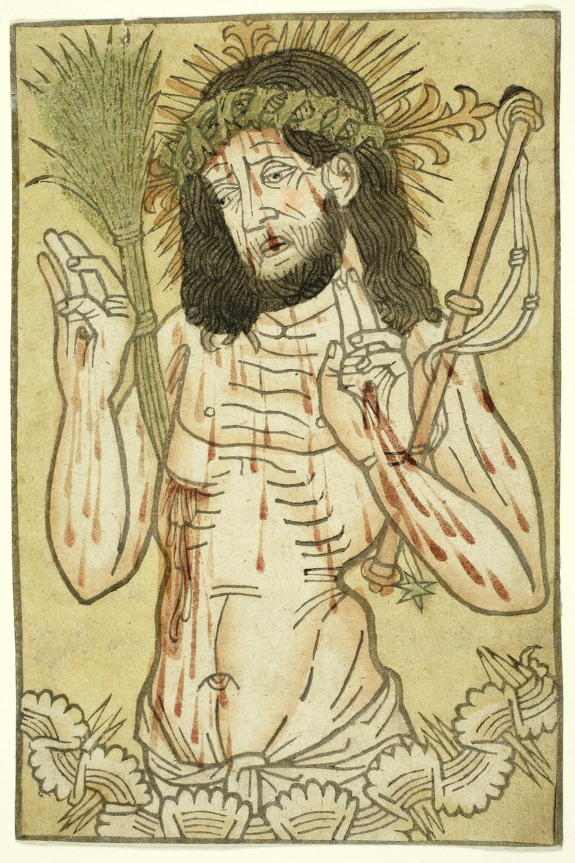 दु: ख का आदमी, c.1475 द्वारा जर्मन स्कूल