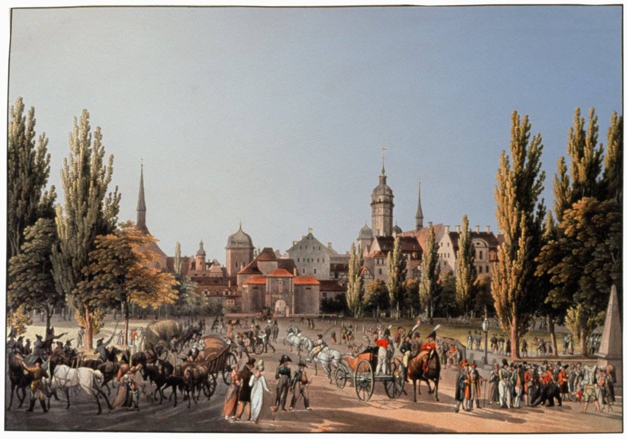 लीपज़िग का मेला. सीए 1810-20 (उत्कीर्णन) द्वारा जर्मन स्कूल