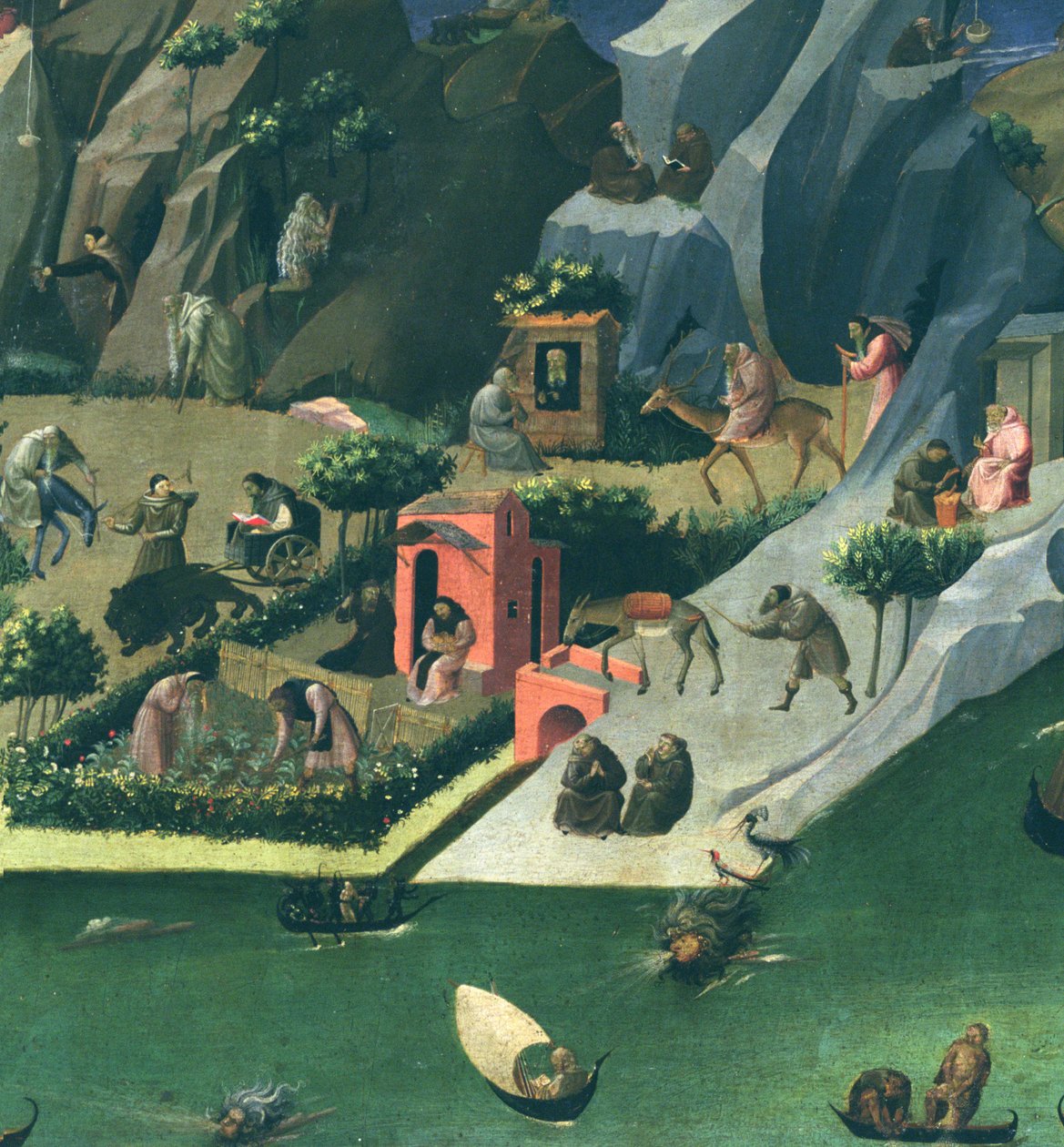 162947 के पैनल विस्तार पर Thebaid, c.1410 टेम्पे द्वारा घेरार्डो स्टारनिना