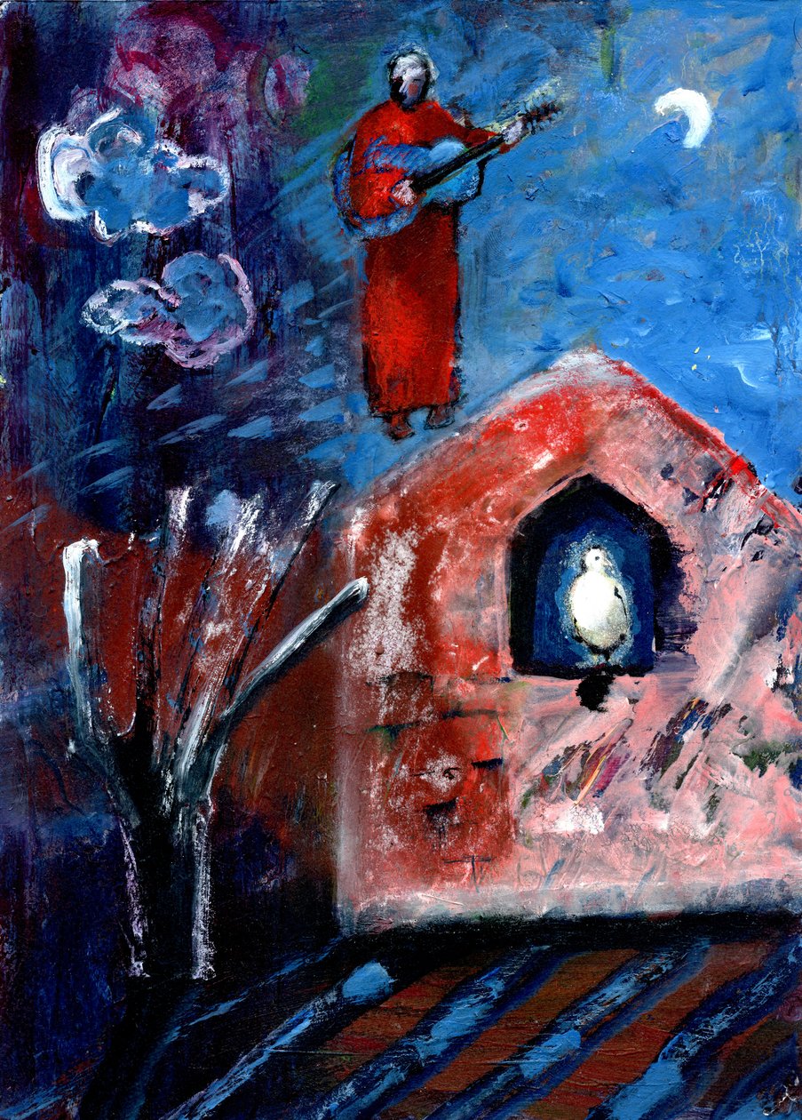 नाइट संगीत, 2015, (कागज पर तेल) द्वारा गिगी सडबरी