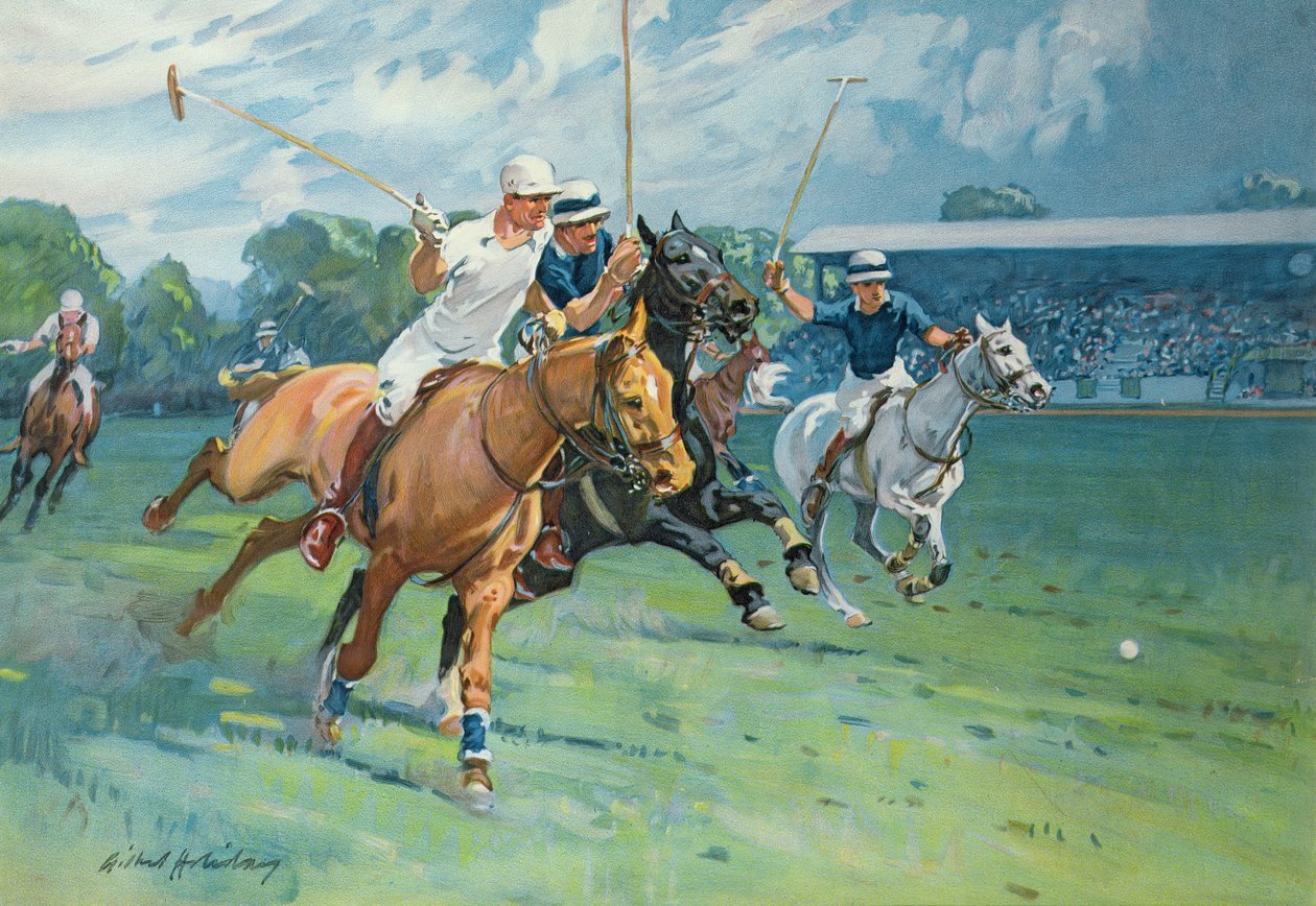 पोलो हुरलिंगम, द वेस्टचेस्टर कप, 1936 में द्वारा गिल्बर्ट हॉलिडे