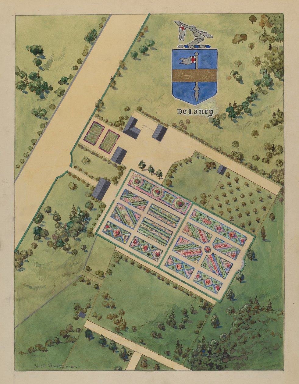 जे डेलेंसी एस्टेट, सी। 1936. द्वारा गिल्बर्ट सैकरमैन