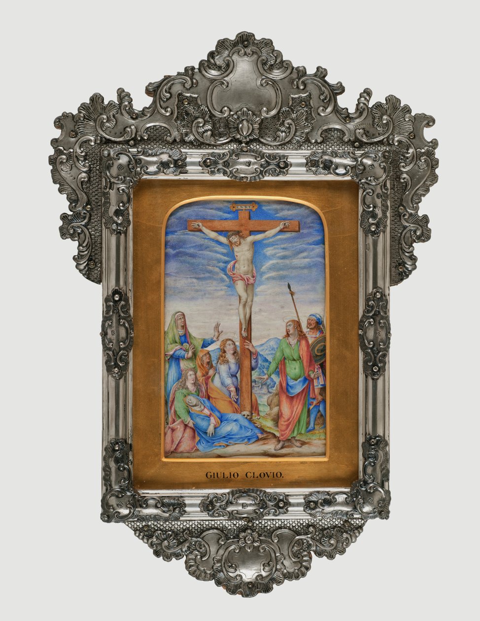Crucifixion, c.1572 (चर्मपत्र पर तापमान) द्वारा जियोर्जियो गिउलिओ क्लोवियो