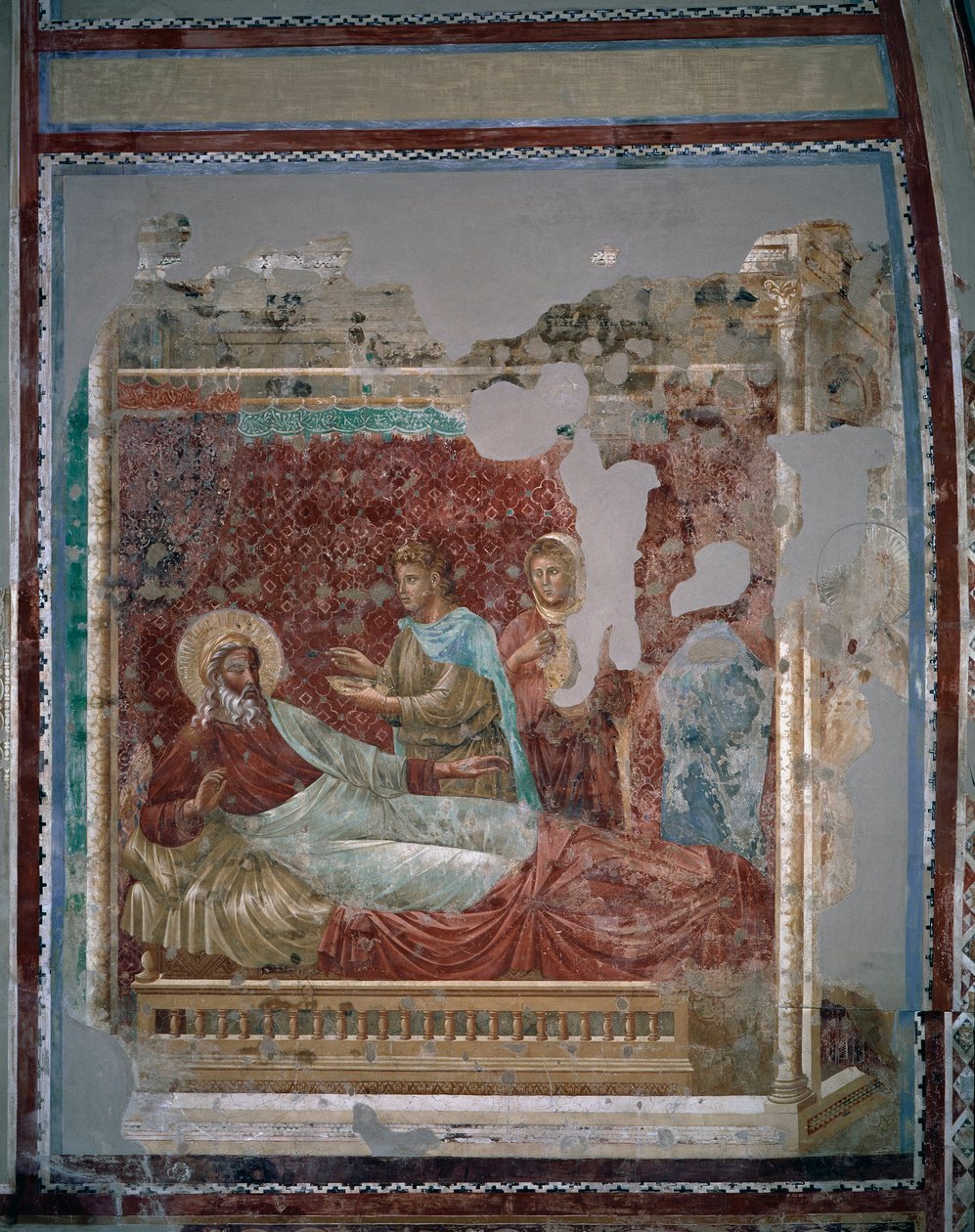 इसहाक ने एसाव को ठुकरा दिया - फ्रेस्को द्वारा गियोटो (c.1266 1337)