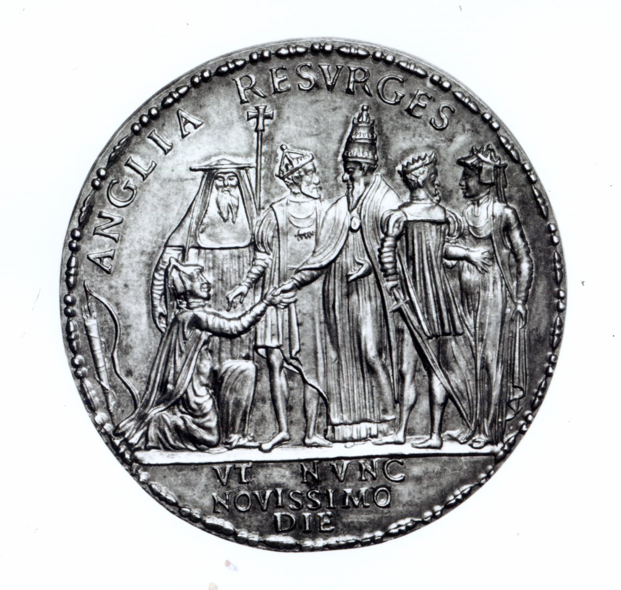 कैथोलिक चर्च, 1554 (रजत) को इंग्लैंड की बहाली के लिए पोप जूलियस III द्वारा पदक दिया द्वारा जियोवन्नी दा कैविनो