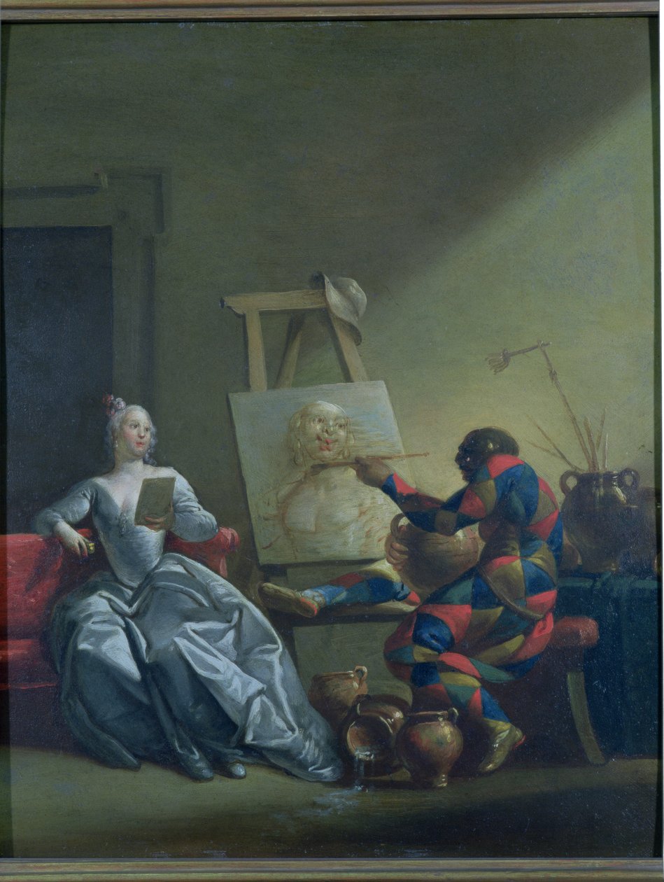 द हार्लेकिन पेंटर, c.1742 द्वारा जियोवन्नी डोमेनिको फेरेटी