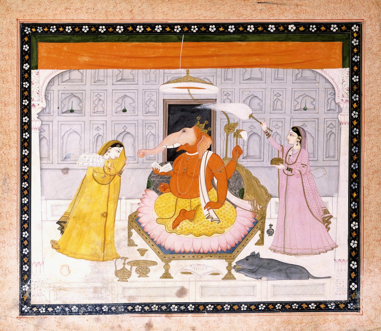 गणेश की आराधना, c.1790 द्वारा गिउलियो कार्लिनी