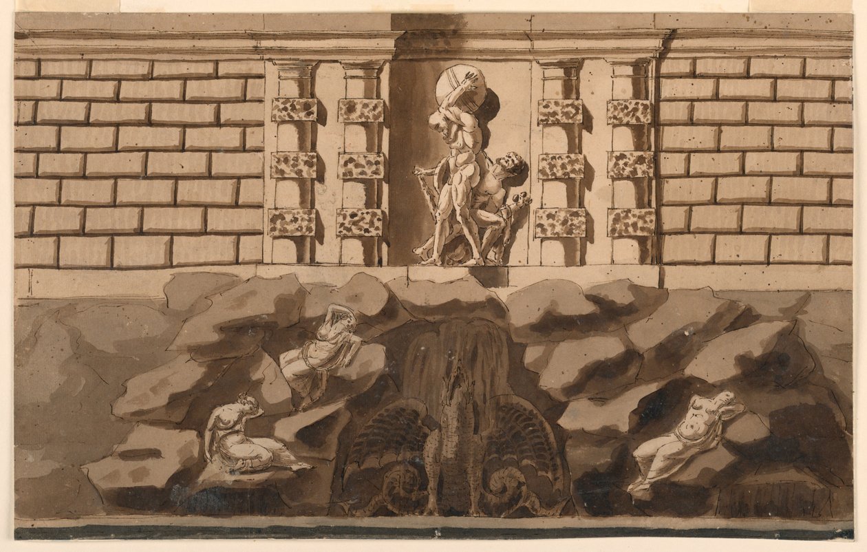 फव्वारा और कुटी द्वारा Giuseppe Barberi