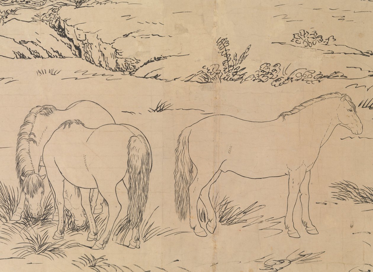 एक सौ घोड़े, 1723-25 के लिए डेटाबल। द्वारा ग्यूसेप कैस्टिग्लिओन
