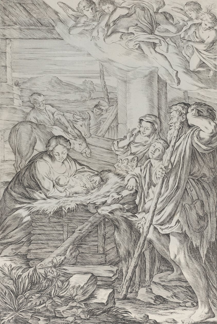 चरवाहों की आराधना, 1654-1718। द्वारा Giuseppe मारिया मिटेली