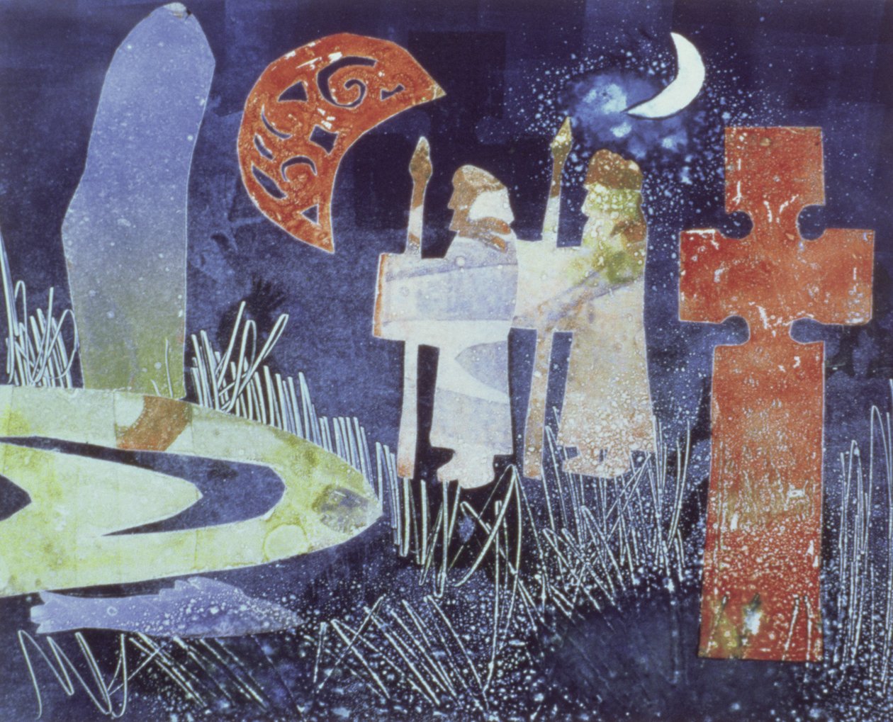 मिडसमर नाइट, 1994 (मोनोटाइप) द्वारा ग्लोरिया वालिंगटन