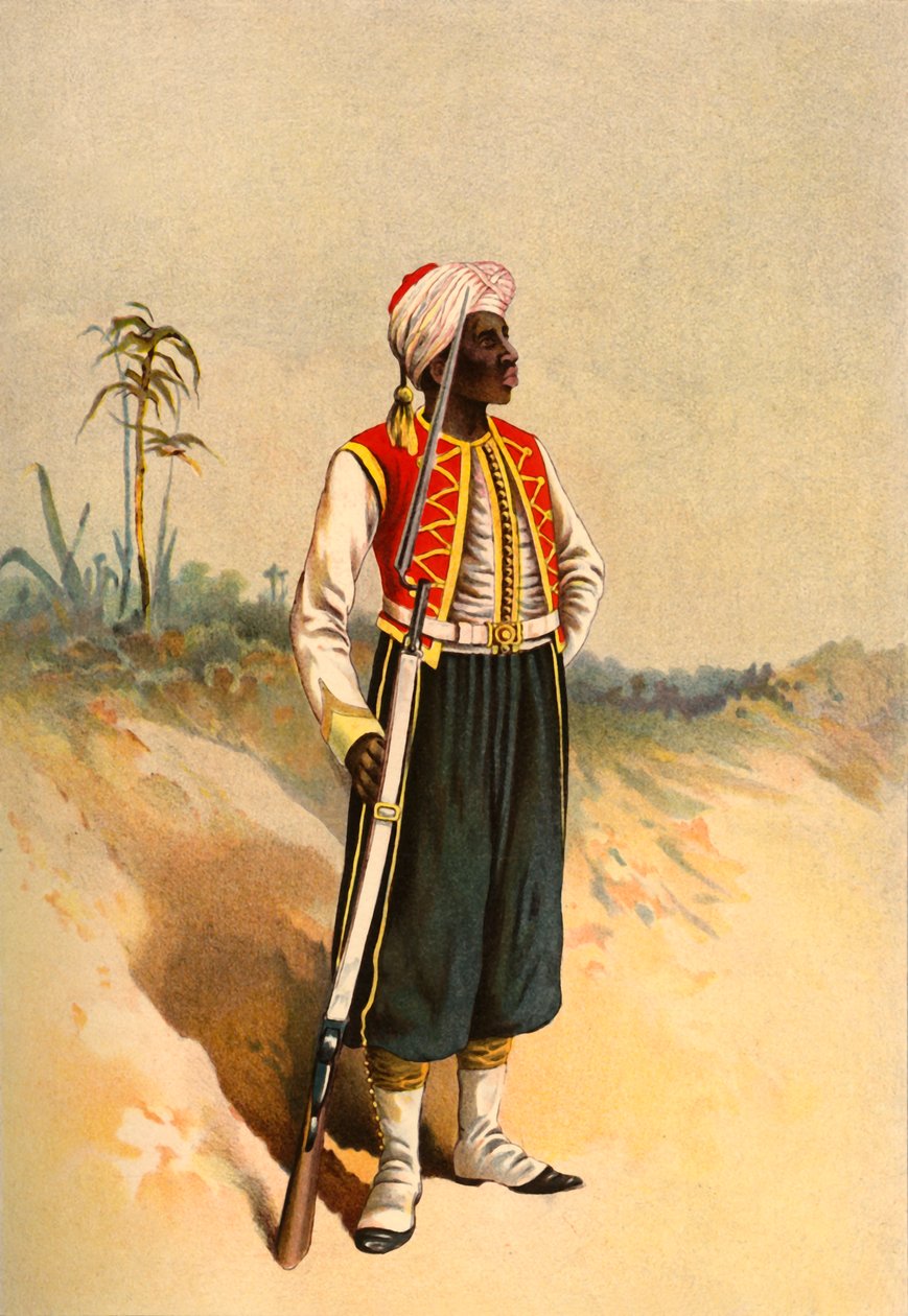 वेस्ट इंडिया रेजिमेंट, 1890। द्वारा गॉडफ्रे डगलस गिल्स