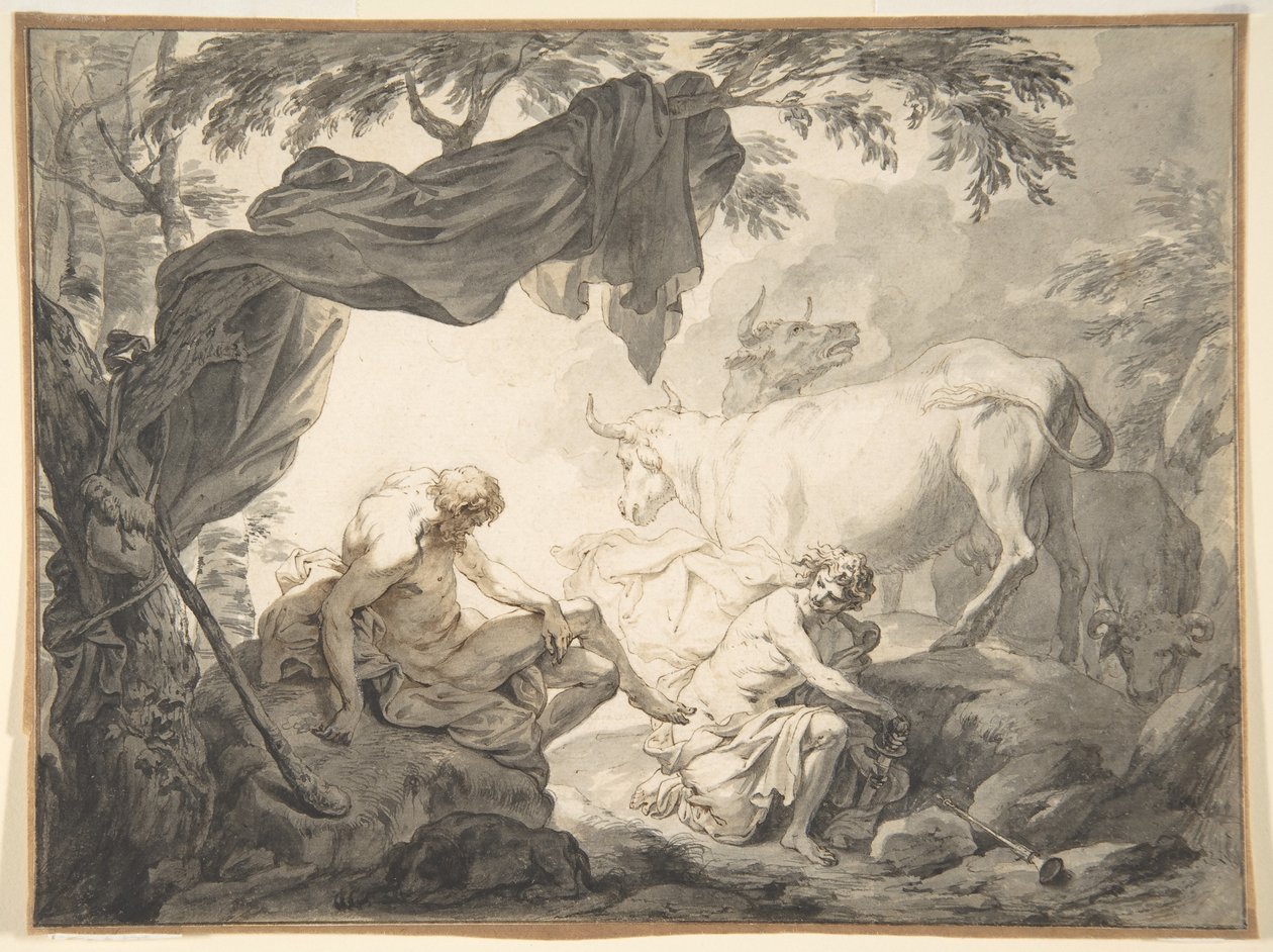 Ovid, Jupiter और Io के मेटामोर्फोस के चित्र, एक सफेद हेफ़र के रूप में प्रच्छन्न द्वारा गॉडफ्रीड मेस