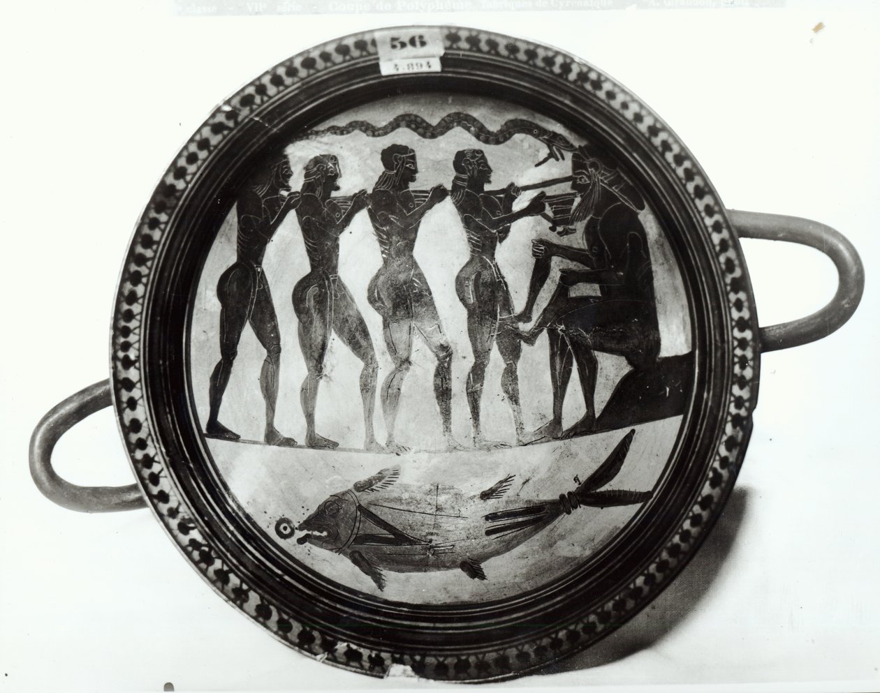 कप का चित्रण Ulysses और उनके साथियों Blinds Polyphemus (सिरेमिक) (रंग FLA 168743 में भी देखें) द्वारा यूनानी