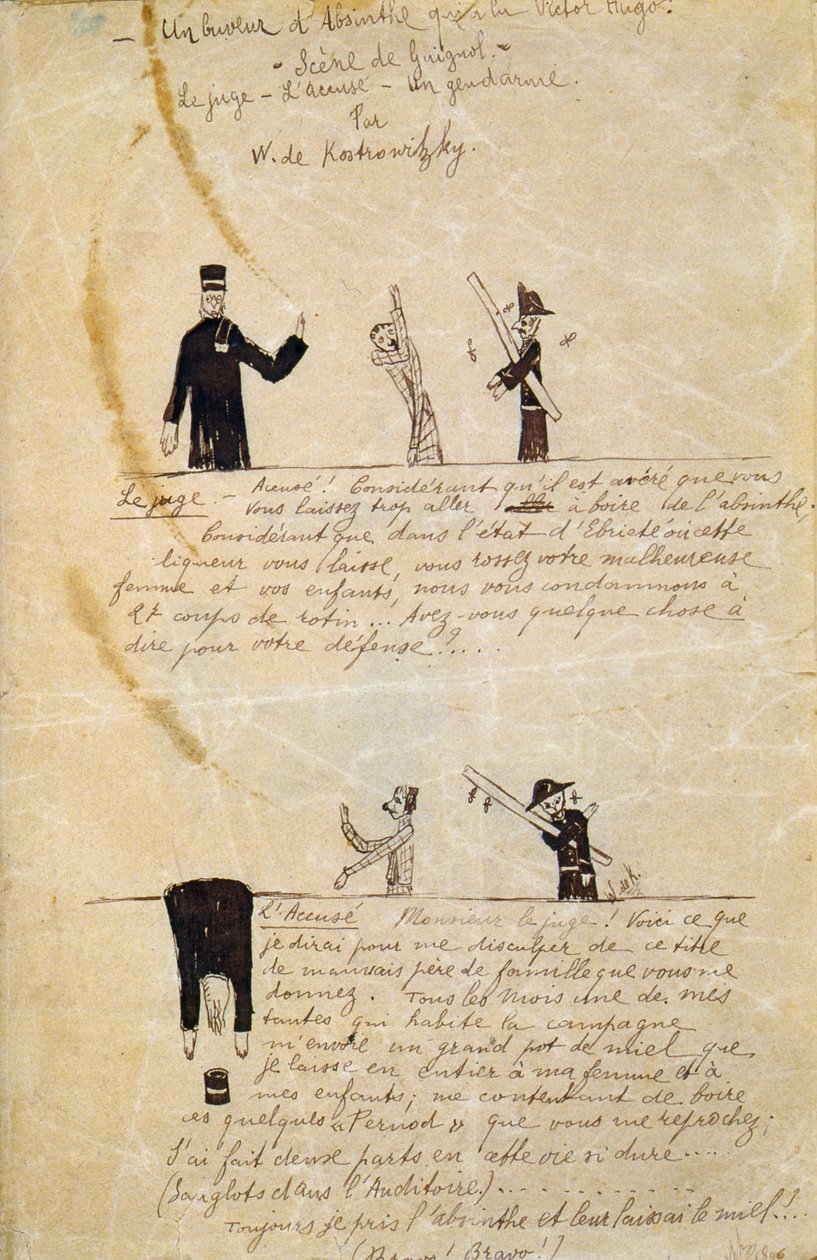 AbsintheVictor ह्यूगो, c1895-1900। द्वारा गिलौम एपोलिनायर