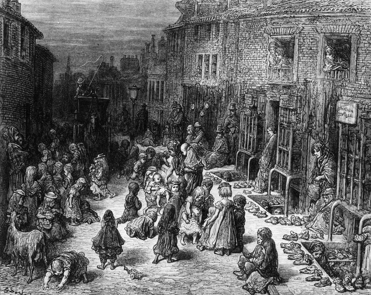 डुडले स्ट्रीट, सेवन डियाल्स, &39;लंदन: ए पिलग्रिमेज&39;, 1872 से द्वारा गुस्ताव डोर