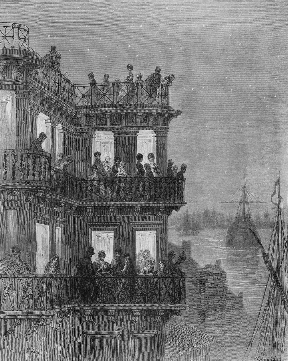 ग्रीनविच इन द सीज़न, &39;लंदन, ए पिलग्रिमेज&39;, 1872 से चित्रण द्वारा गुस्ताव डोर