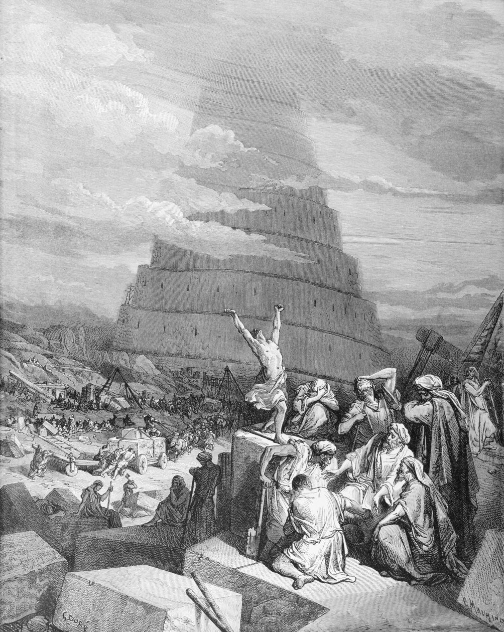 कन्फ़्यूज़न ऑफ़ टंग्स, सी। मौरिनो द्वारा उत्कीर्ण, c.1868 द्वारा गुस्ताव डोर
