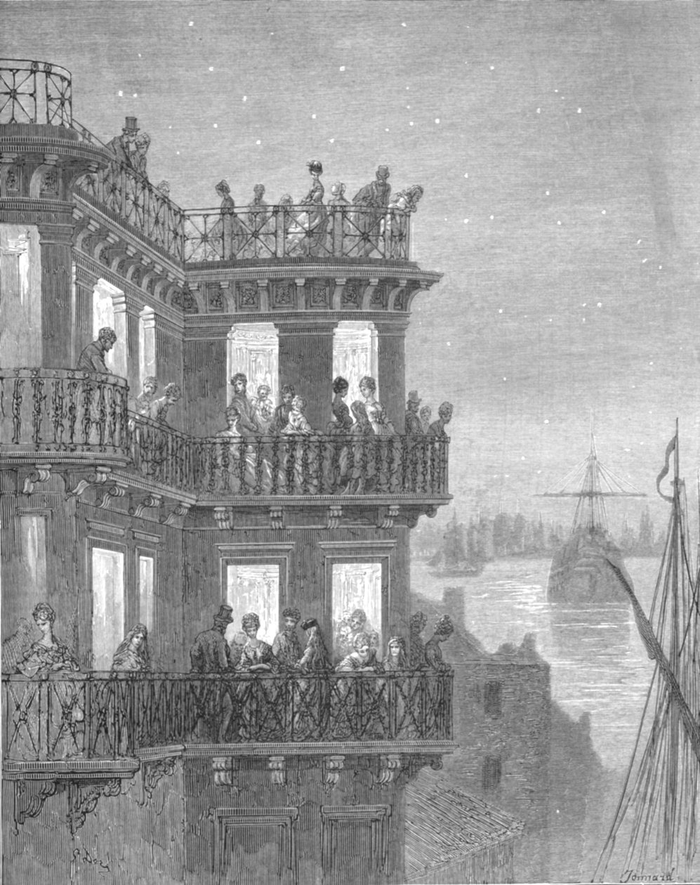 ग्रीनविच - इन द सीज़न, 1872। द्वारा गुस्ताव डोर