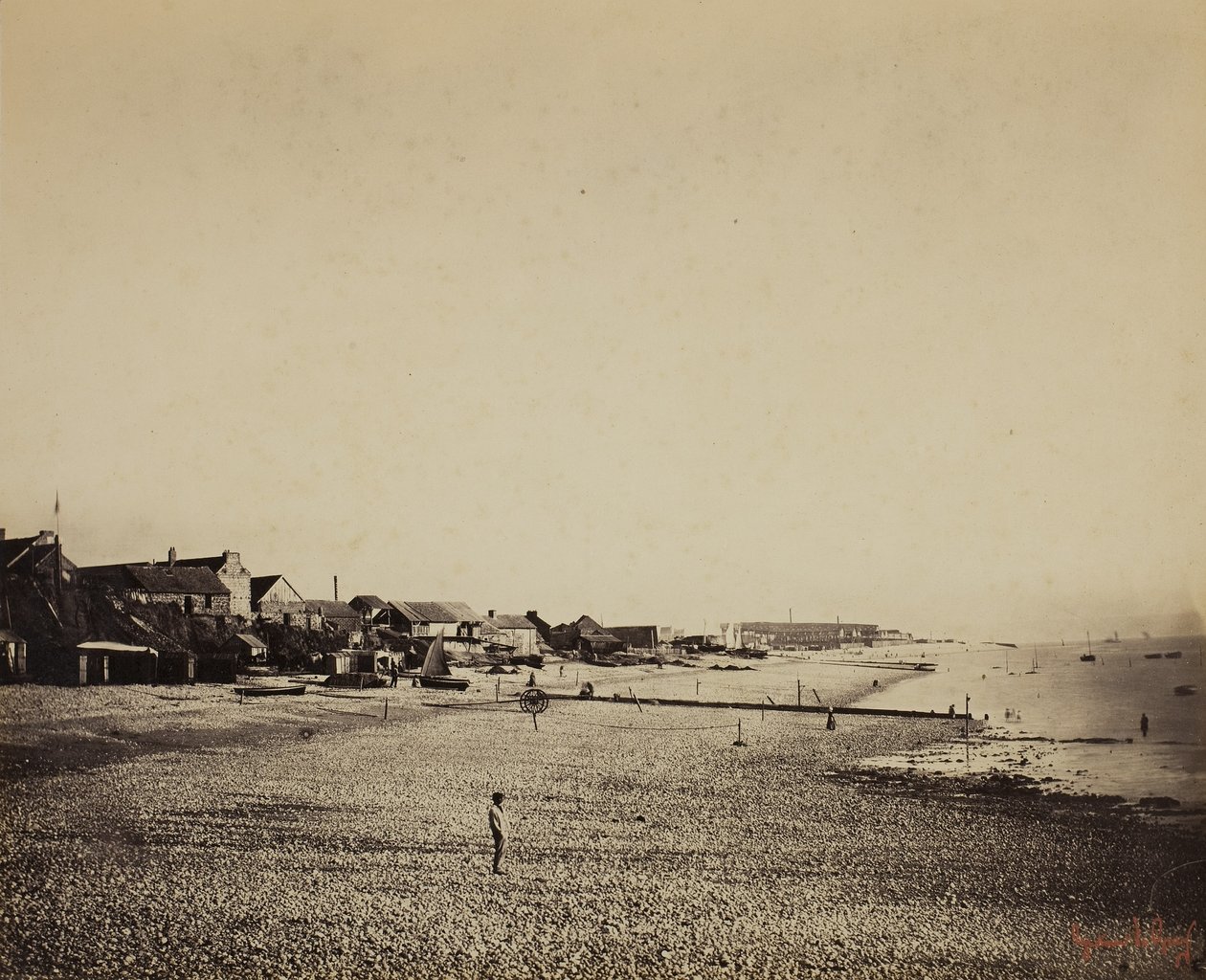 सैंटे-एड्रेस पर समुद्र तट, 1856-57 द्वारा गुस्ताव लेग्रे