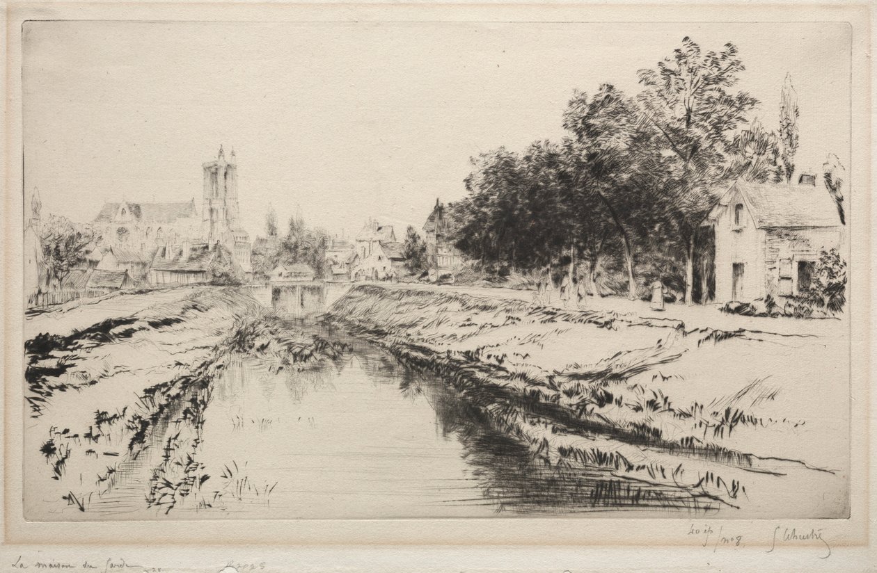 द गार्डहाउस, ट्रॉयज़, 1901। द्वारा गुस्ताव लेहेत्रे