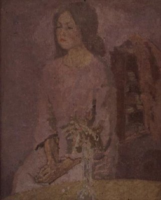 गर्ल इन रोज़, c.1918 द्वारा ग्वेन जॉन