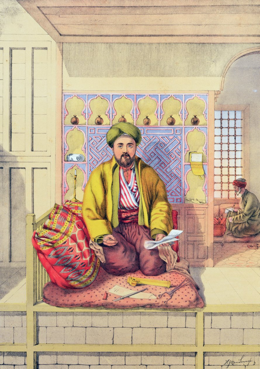 1862 में चार्ल्स पार्सन्स द्वारा उत्कीर्ण एक तुर्की ऋषि द्वारा HJ वैन लेन्नेप